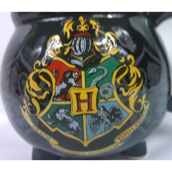 Harry Potter Coffee Mug Hogwarts Houses Black Cauldron 20 oz Silver Buffalo - Picture 2 of 4